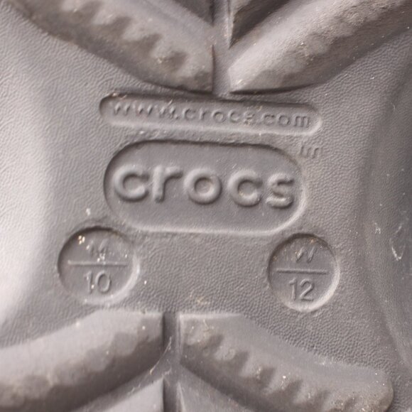 Crocs Unisex-Adult All Terrain Men 10 Women 12 Clogs Adjustable Heel Strap Black
